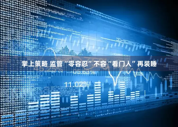 掌上策略 监管“零容忍”不容“看门人”再装睡